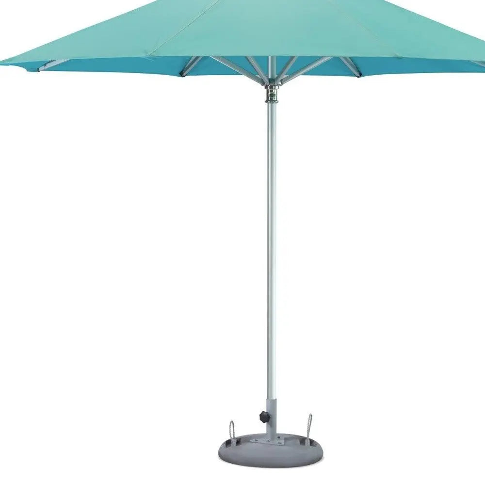 10' Aqua Polyester Round Market Patio Umbrella - NOBLE HOME INTERIORS