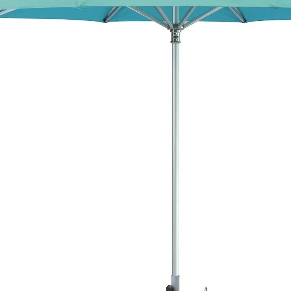 10' Aqua Polyester Round Market Patio Umbrella - NOBLE HOME INTERIORS