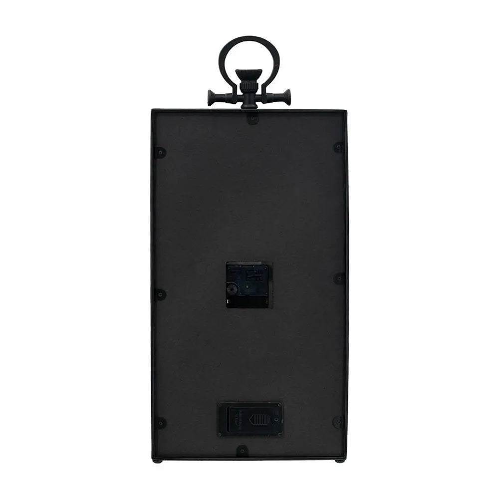 10" Black and Gold Metal and Glass Analog Vintage Style Crackle Wall Clock - NOBLE HOME INTERIORS