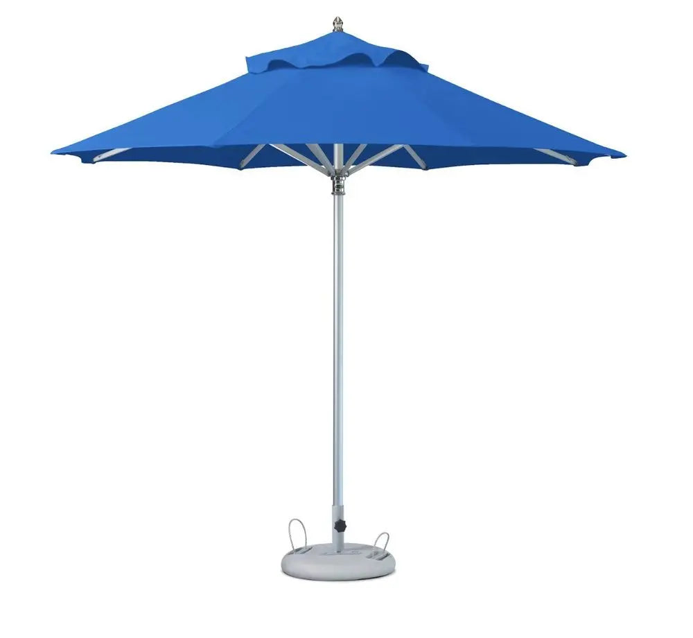 10' Blue Polyester Round Market Patio Umbrella - NOBLE HOME INTERIORS