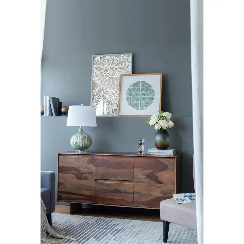 10" Charcoal And Orange Ombre Round Glass Table Vase - NOBLE HOME INTERIORS