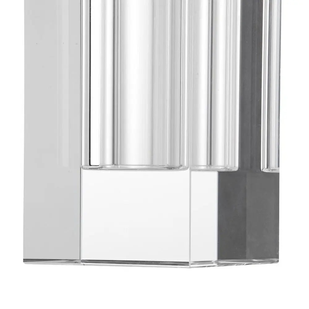 10" Clear Square Glass Table Vase - NOBLE HOME INTERIORS