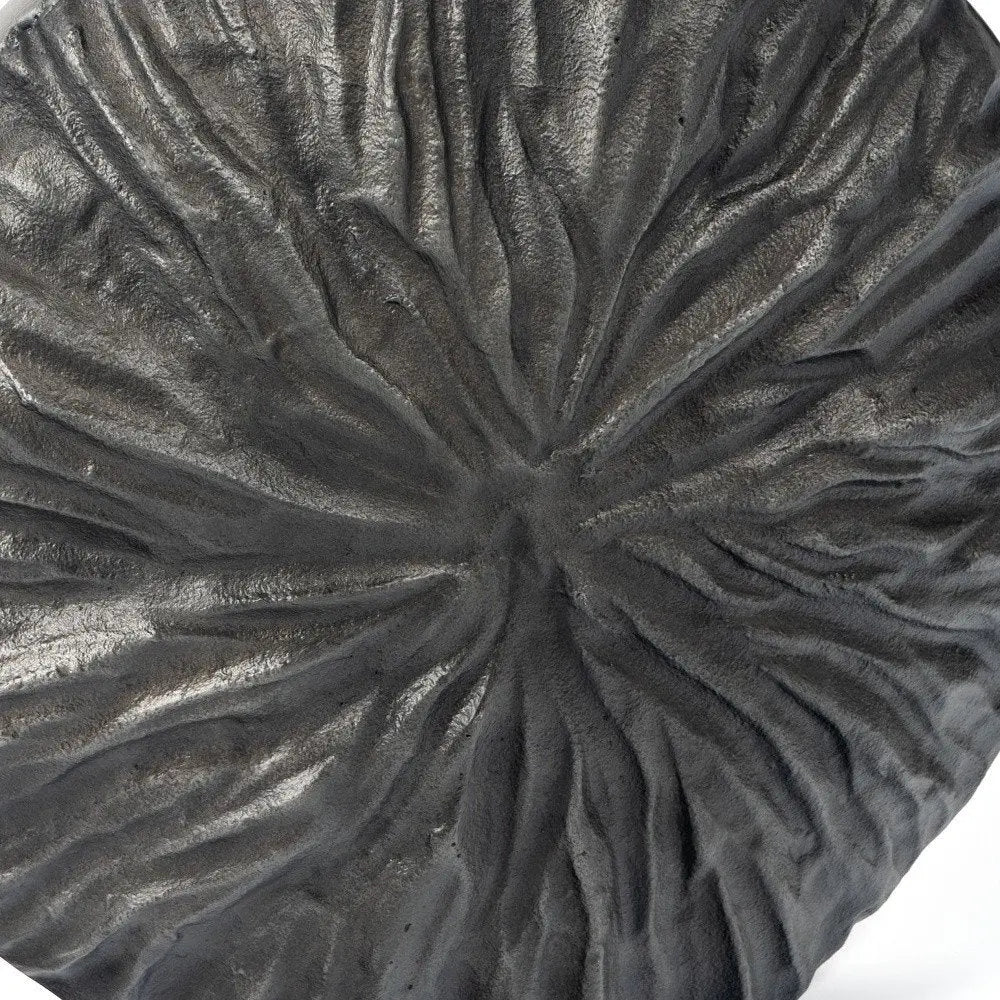 10" Gray Abstract Aluminum Table Vase - NOBLE HOME INTERIORS