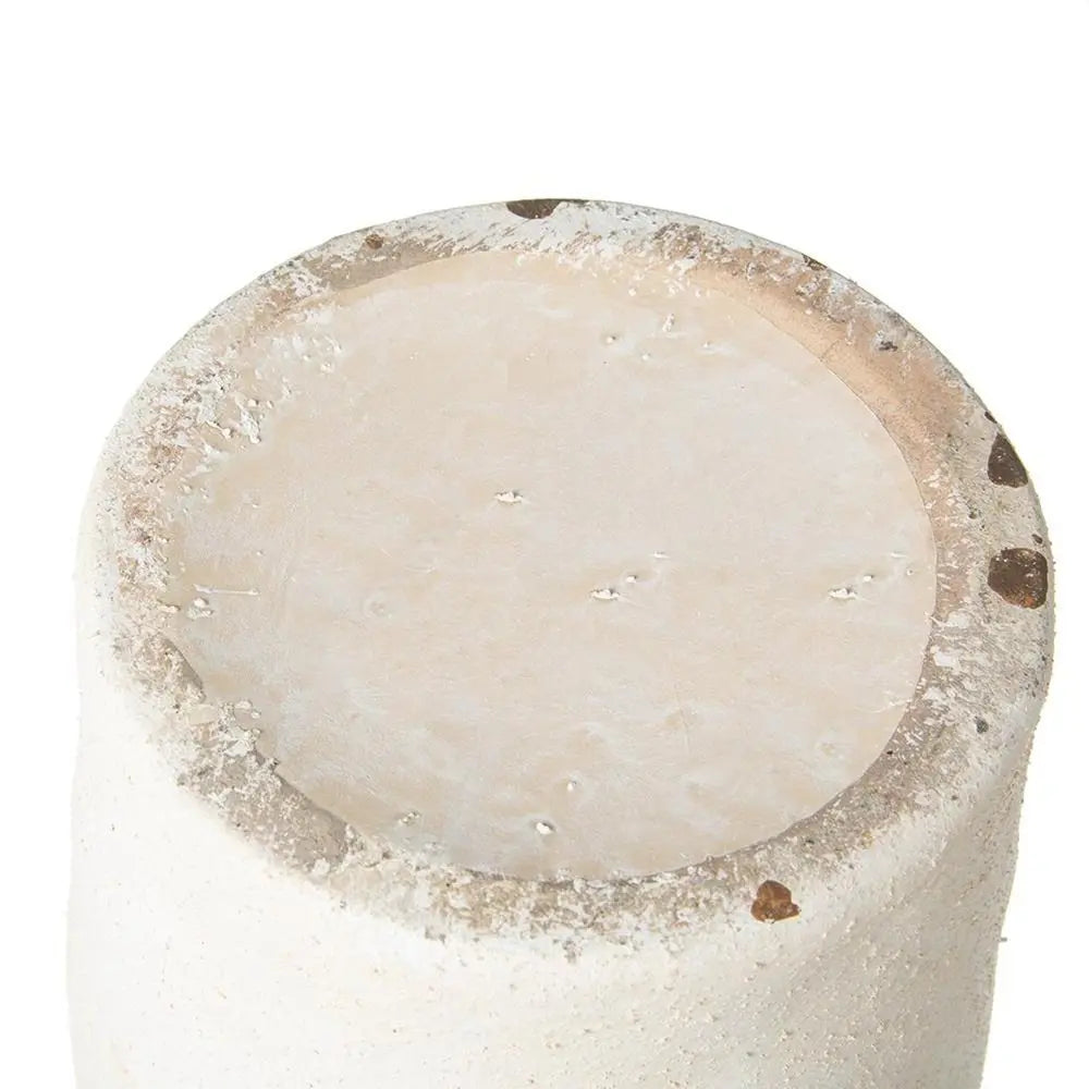 10" Ivory and Brown Ceramic Round Jug Vase - NOBLE HOME INTERIORS