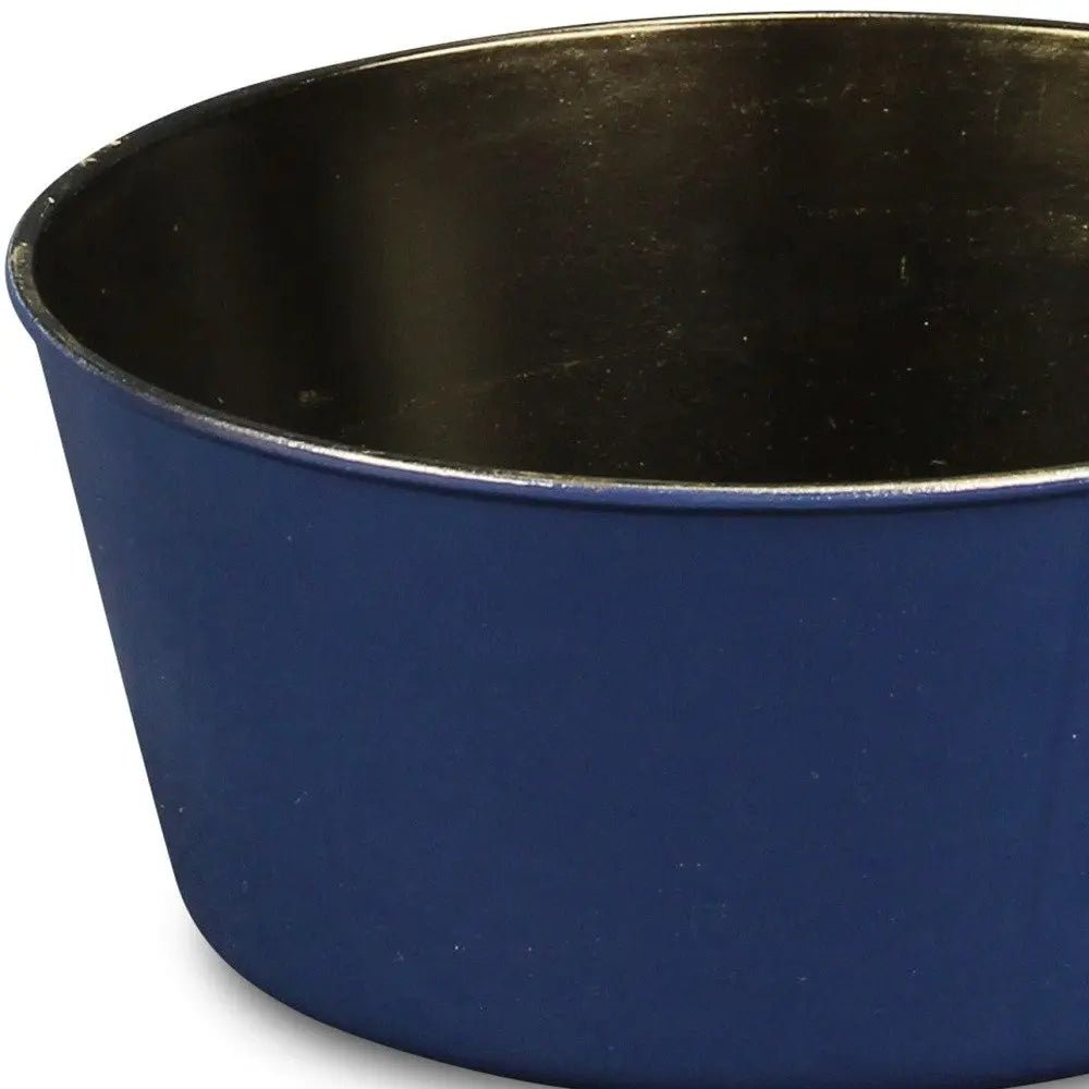 10" Navy Blue Recycled Plastic Indoor Outdoor Round Pot Planter - NOBLE HOME INTERIORS