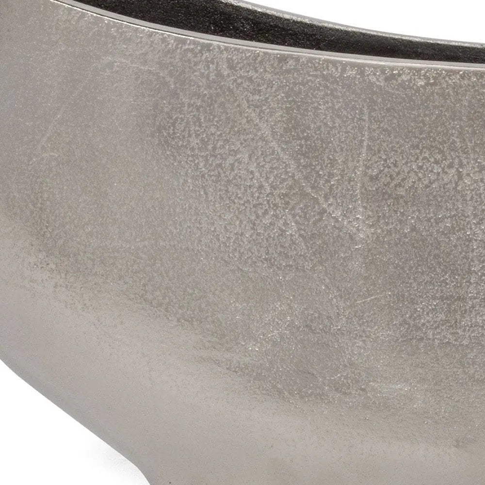 10" Nickel Aluminum Table Vase - NOBLE HOME INTERIORS