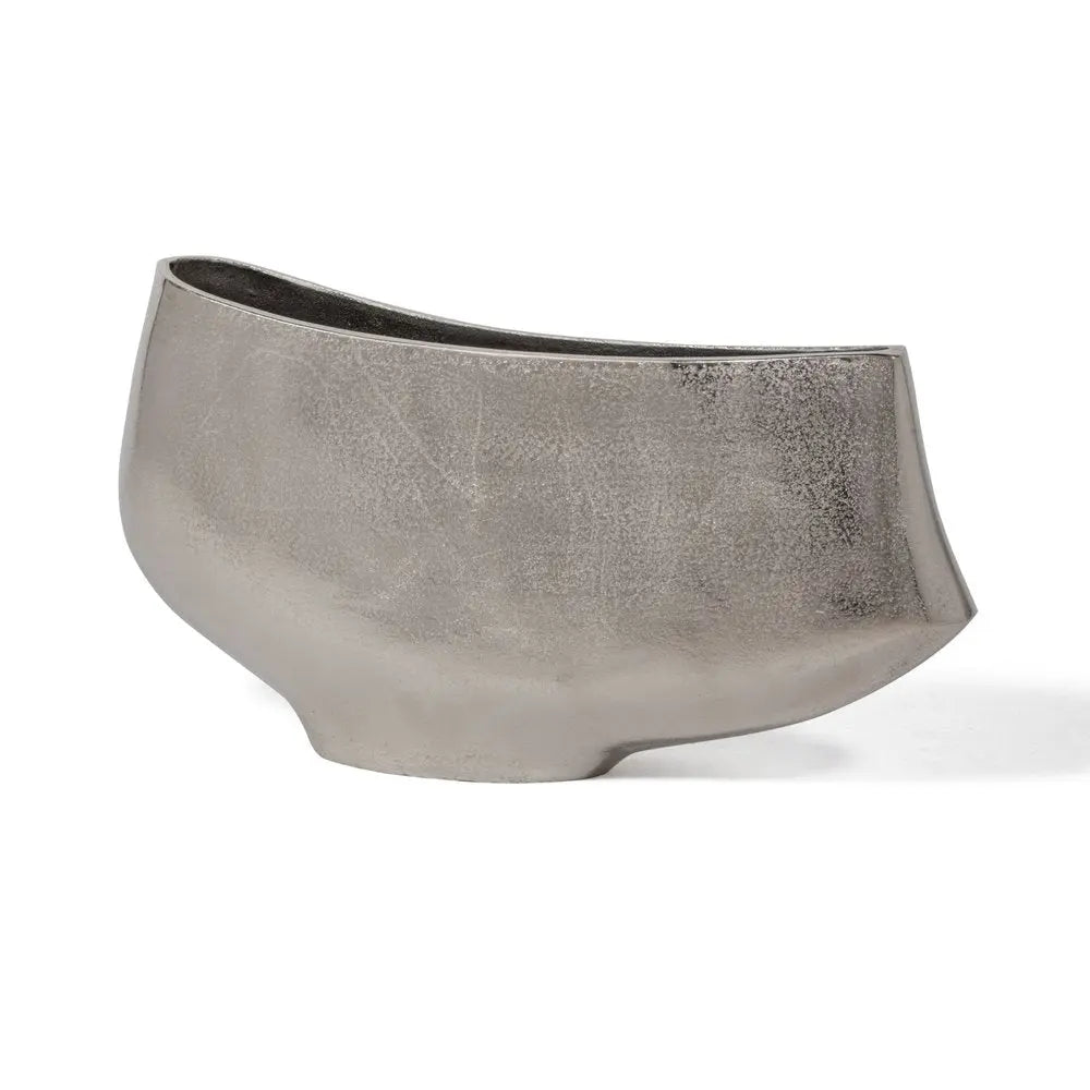 10" Nickel Aluminum Table Vase - NOBLE HOME INTERIORS