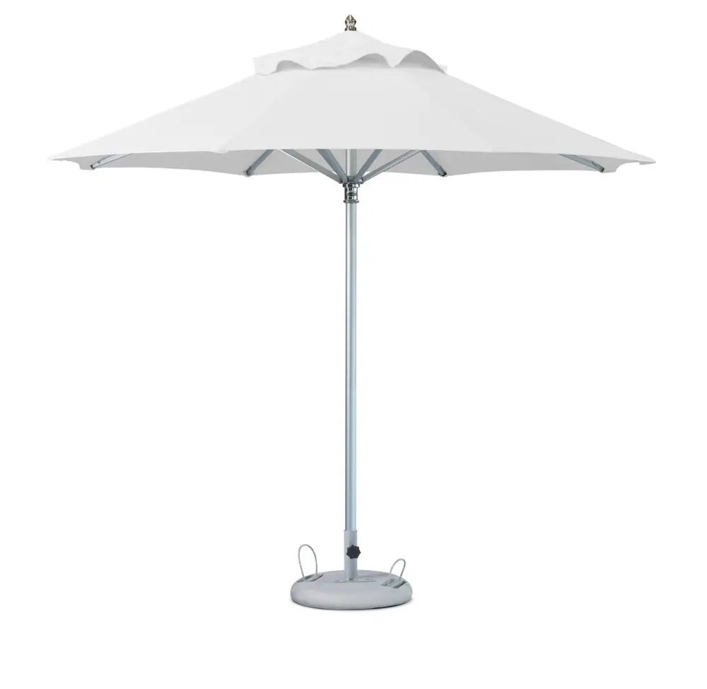 10' White Polyester Round Market Patio Umbrella - NOBLE HOME INTERIORS