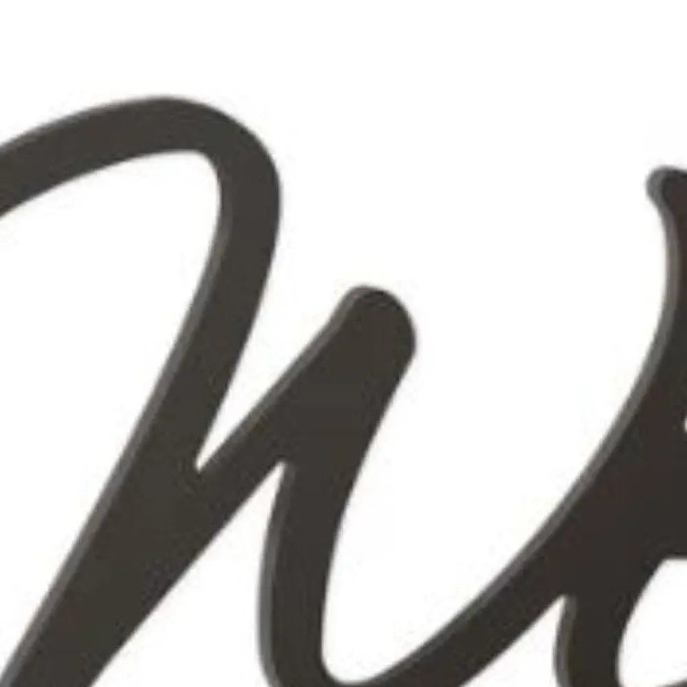 10" X 27" Black Welcome Wall Decor - NOBLE HOME INTERIORS