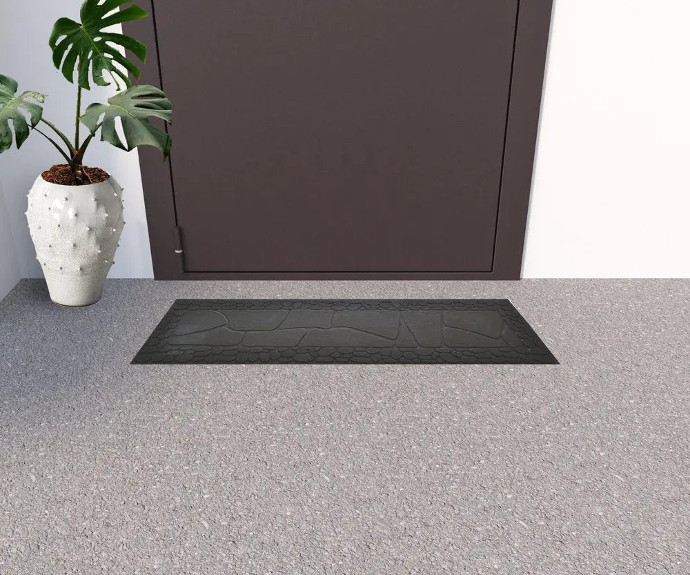 10" X 33" Black Rubber Outdoor Door Mat - NOBLE HOME INTERIORS