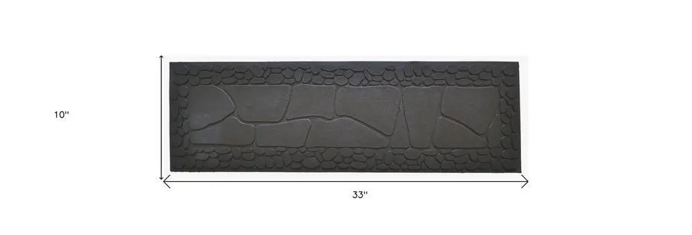 10" X 33" Black Rubber Outdoor Door Mat - NOBLE HOME INTERIORS