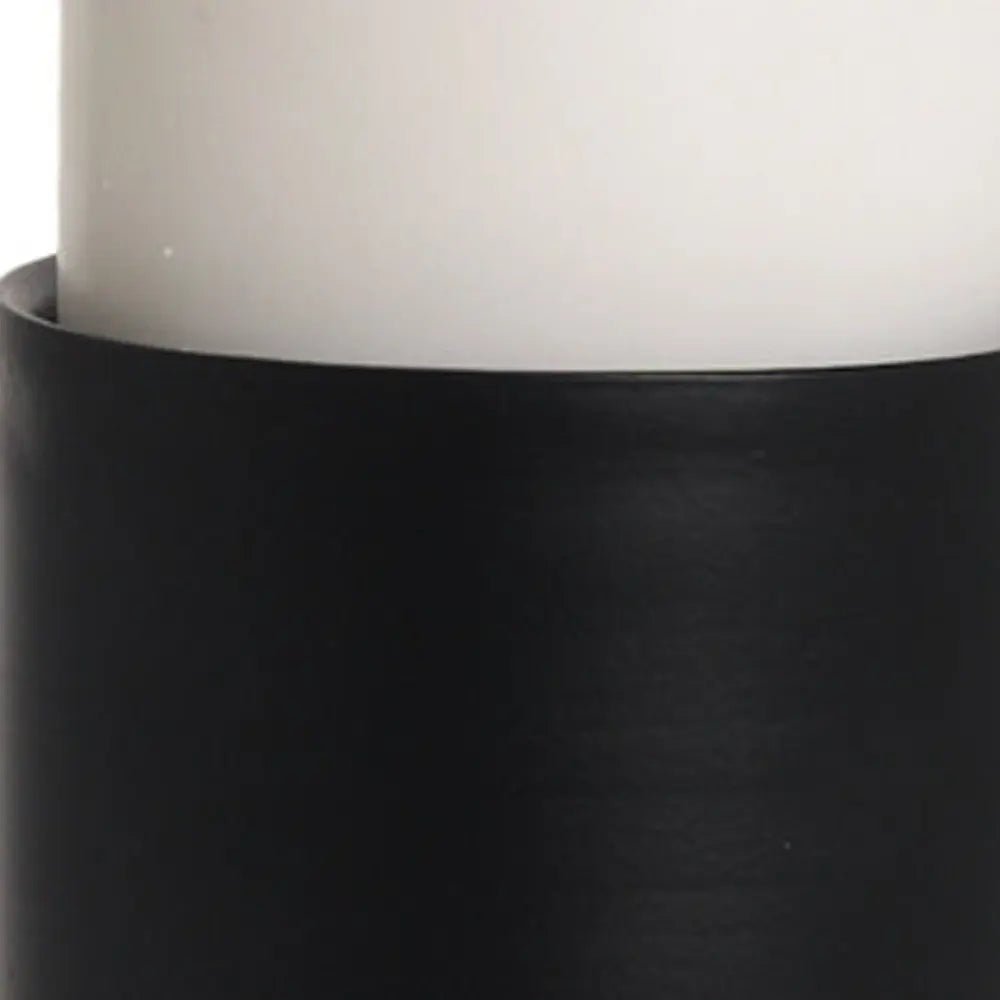 11" Black Metal Tabletop Pillar Candle Holder - NOBLE HOME INTERIORS