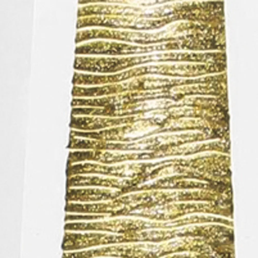 11" Clear And Gold Cylinder Lead Free Crystal Table Vase - NOBLE HOME INTERIORS