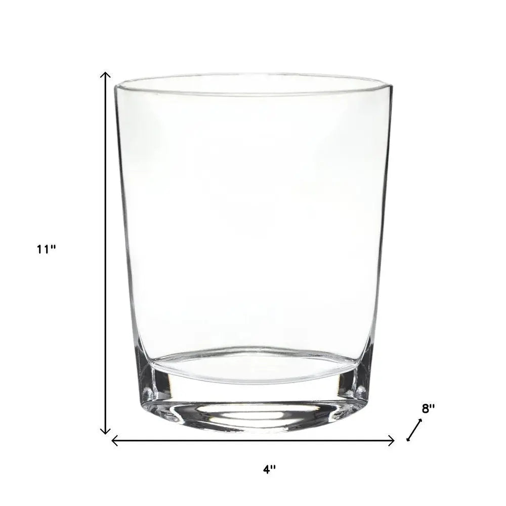 11" Clear Bud Lead Free Crystal Table Vase - NOBLE HOME INTERIORS