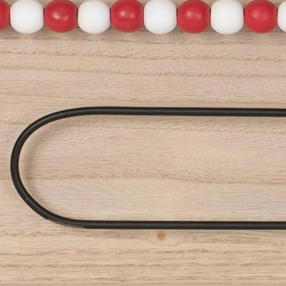 11" X 20" Natural And Red Wood Sleeps 'Til Christmas Advent Calendar Hanging Wall Decor - NOBLE HOME INTERIORS