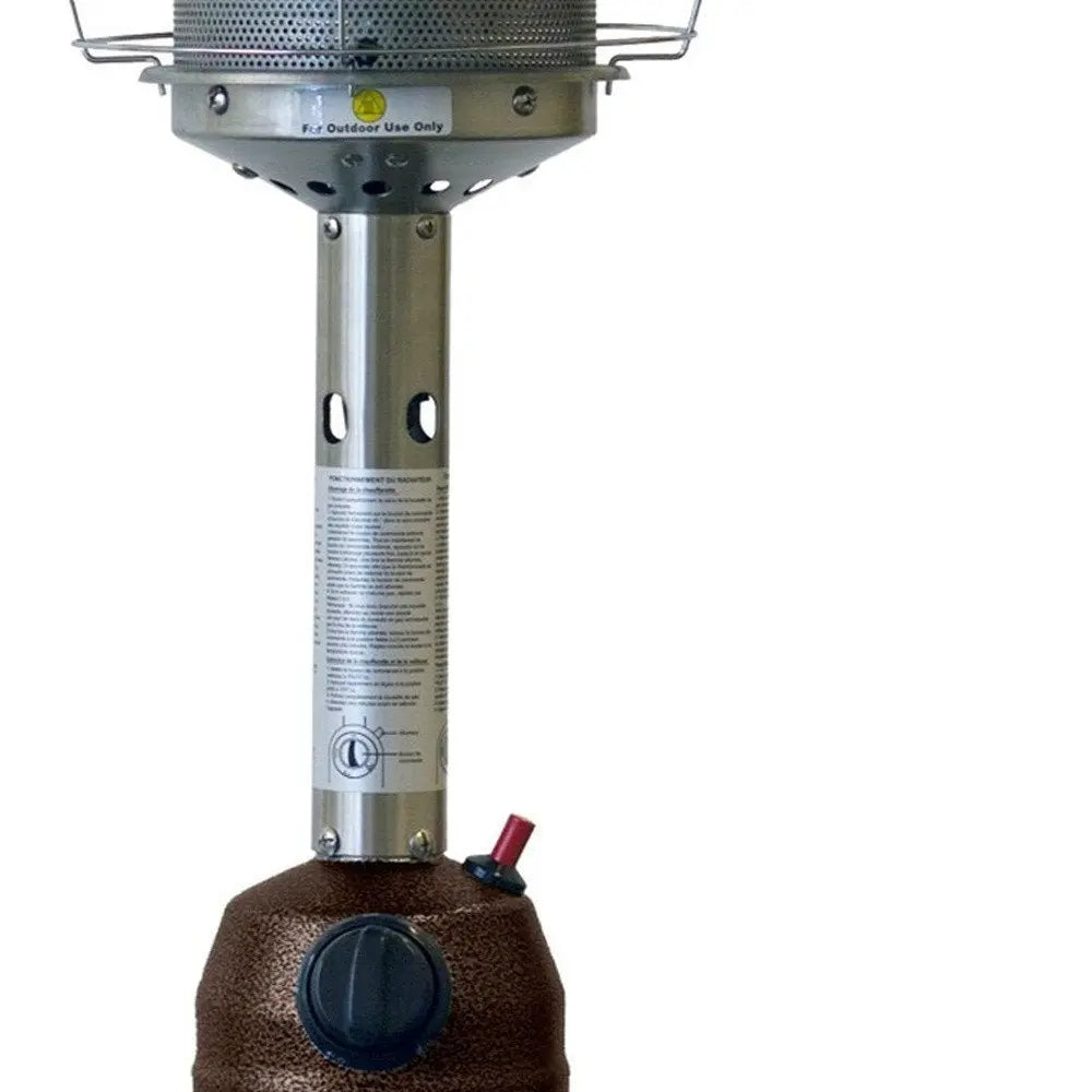 11000 BTU Bronze Steel Propane Cylindrical Pole Tabletop Patio Heater - NOBLE HOME INTERIORS