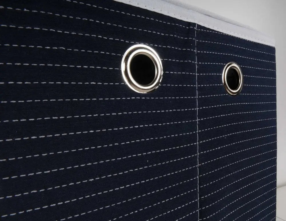 12" Blue Fabric Basket - NOBLE HOME INTERIORS