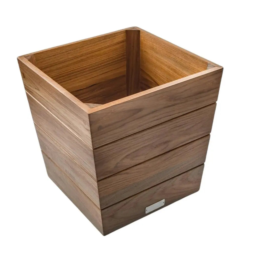 12" Brown Wood Indoor Outdoor Square Planter Box - NOBLE HOME INTERIORS