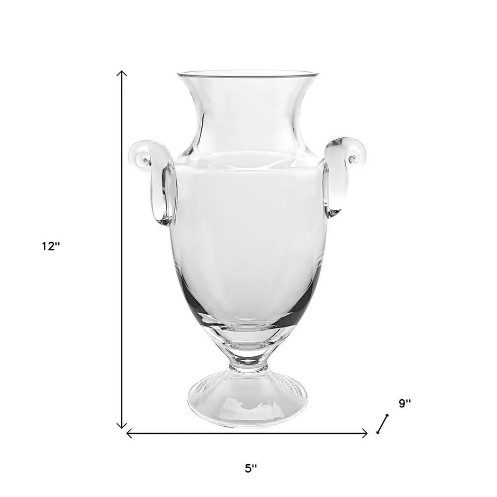 12" Clear Cylinder Lead Free Crystal Table Vase - NOBLE HOME INTERIORS