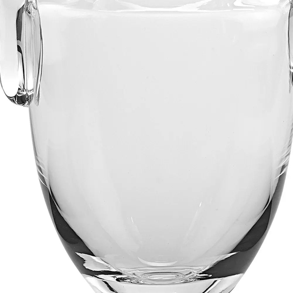 12" Clear Cylinder Lead Free Crystal Table Vase - NOBLE HOME INTERIORS