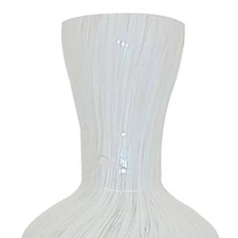 12" Opal Swirl Art Glass Cylinder Table Vase - NOBLE HOME INTERIORS