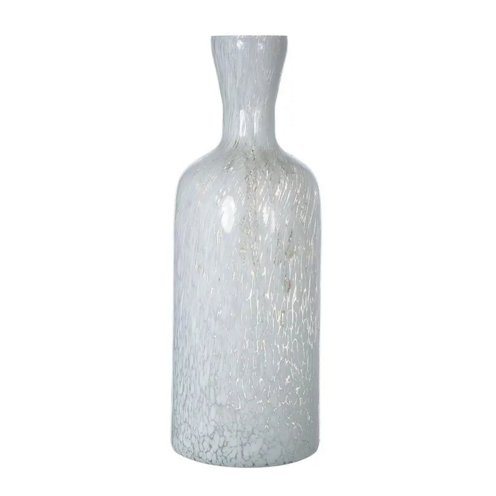 12" Opal Swirl Art Glass Cylinder Table Vase - NOBLE HOME INTERIORS