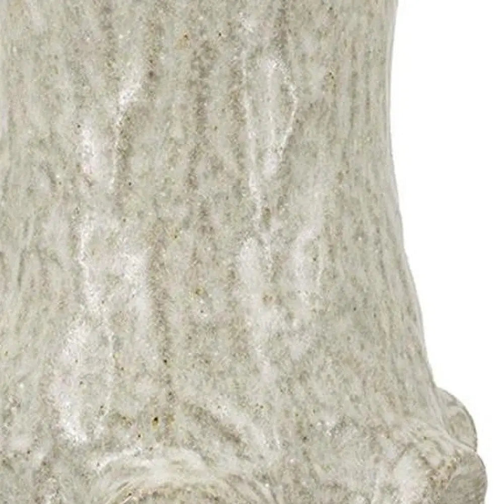 12" Sage And Gray Round Ceramic Table Vase - NOBLE HOME INTERIORS