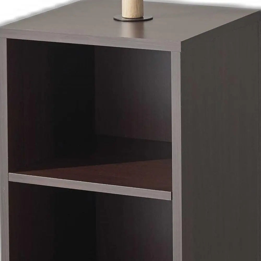 12" X 12" X 69" Walnut Walnut Storage Coat Rack - NOBLE HOME INTERIORS