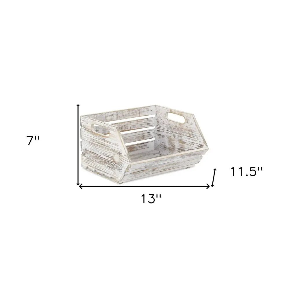 13" Gray Solid Wood Desk Organizer - NOBLE HOME INTERIORS