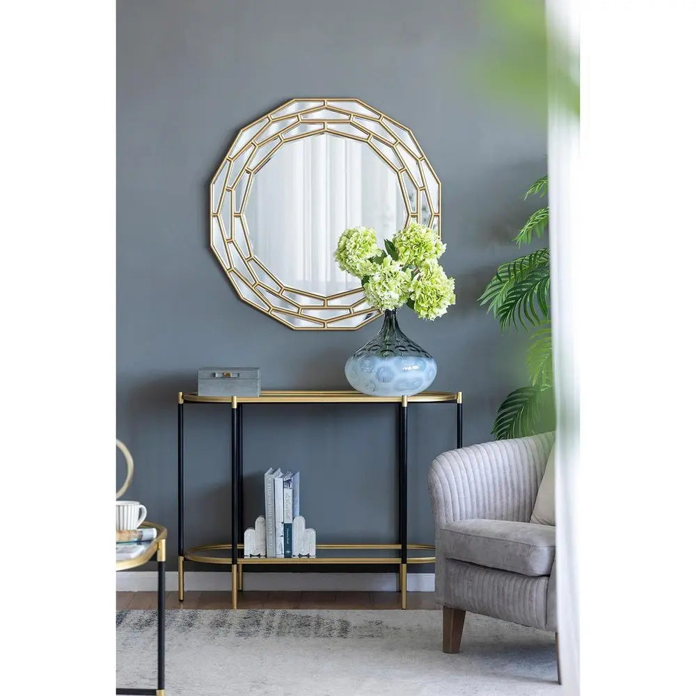 13" Light Blue Hammered Glass Table Vase - NOBLE HOME INTERIORS