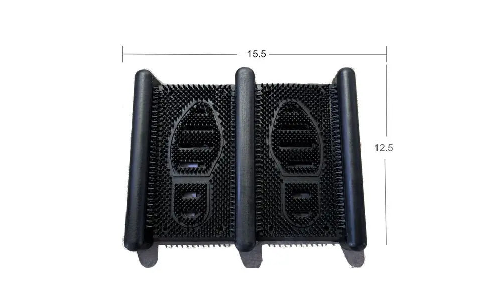 13" X 16" Black Outdoor Rubber Boot Scraper - NOVA HOME FURNITURE