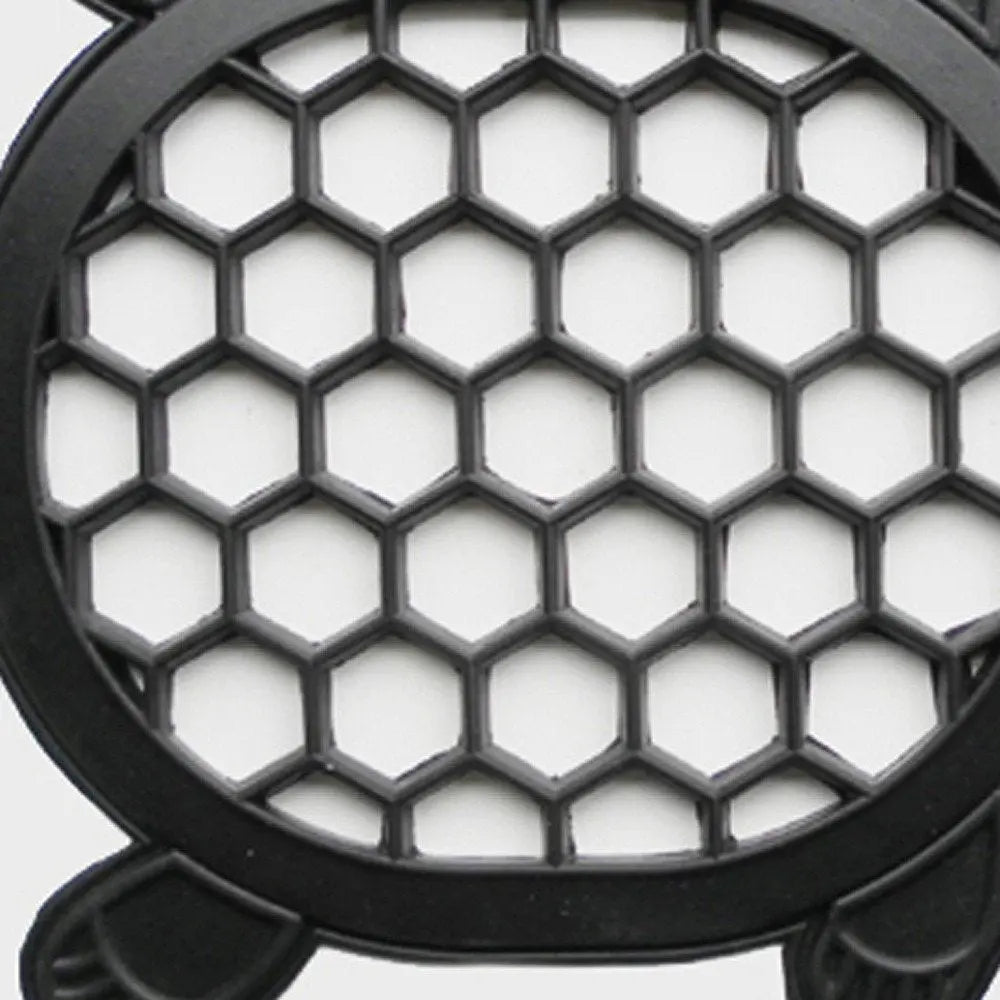 13" X 17" Black Rubber Geometric Outdoor Door Mat - NOBLE HOME INTERIORS