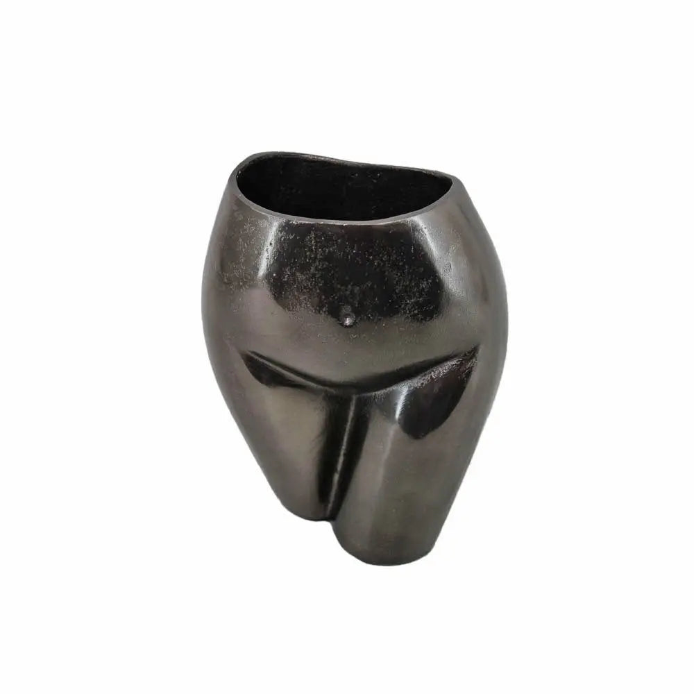 14" Gold Cast Aluminum Female Form Table Vase - NOBLE HOME INTERIORS