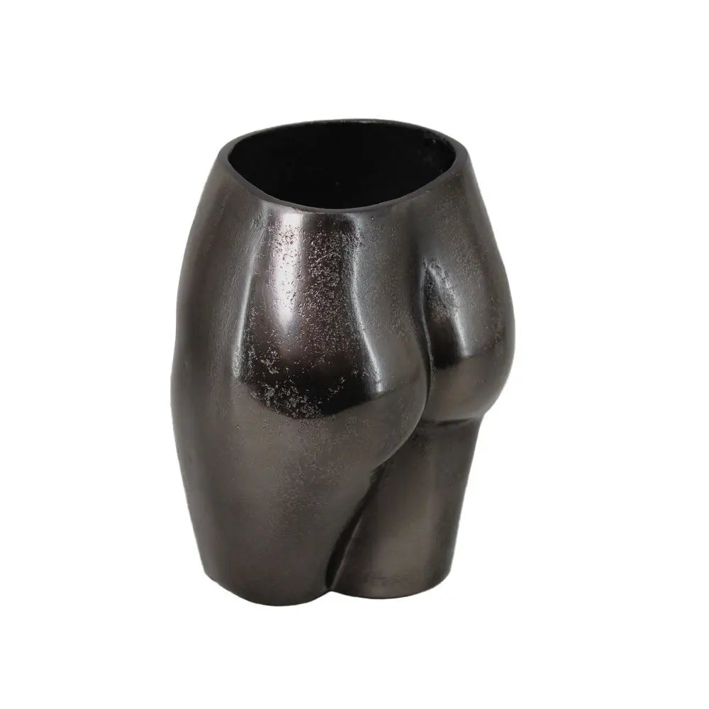 14" Gold Cast Aluminum Female Form Table Vase - NOBLE HOME INTERIORS