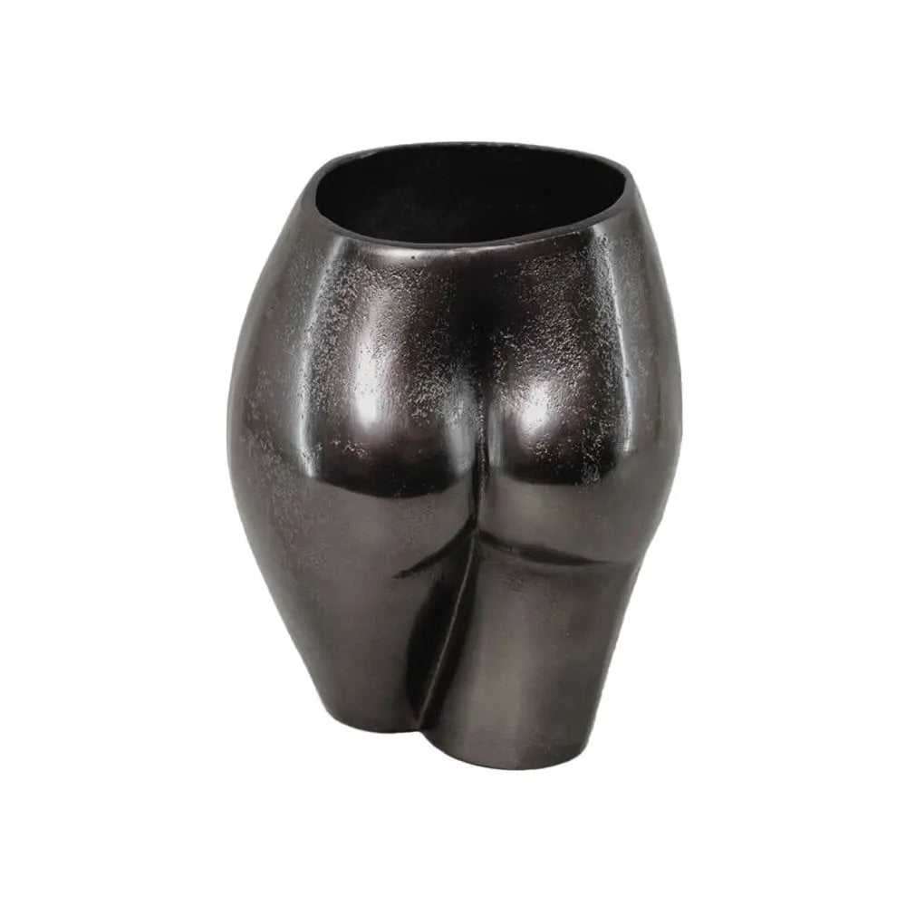 14" Gold Cast Aluminum Female Form Table Vase - NOBLE HOME INTERIORS