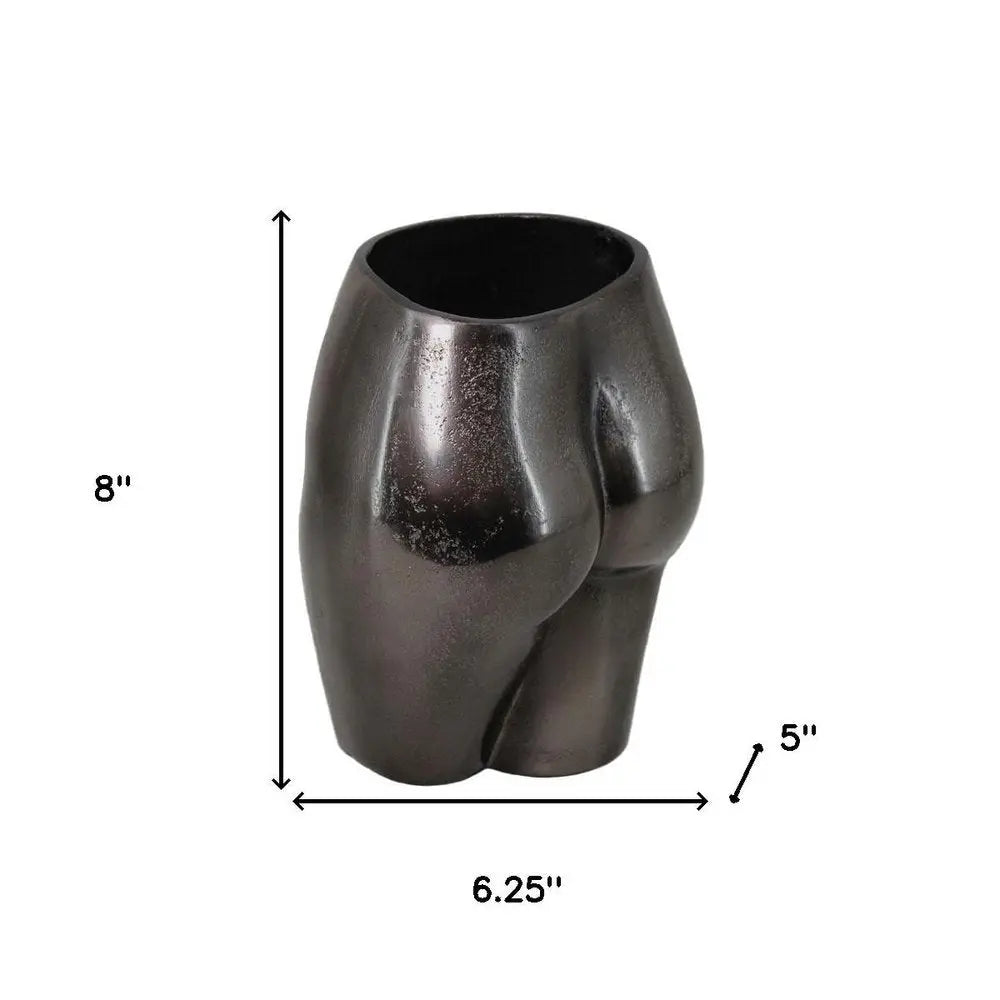 14" Gold Cast Aluminum Female Form Table Vase - NOBLE HOME INTERIORS