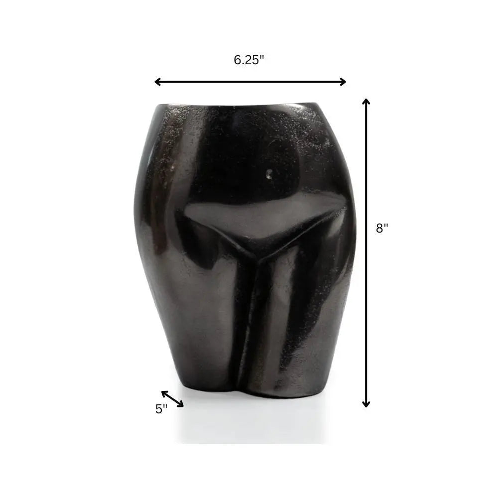 14" Gold Cast Aluminum Female Form Table Vase - NOBLE HOME INTERIORS