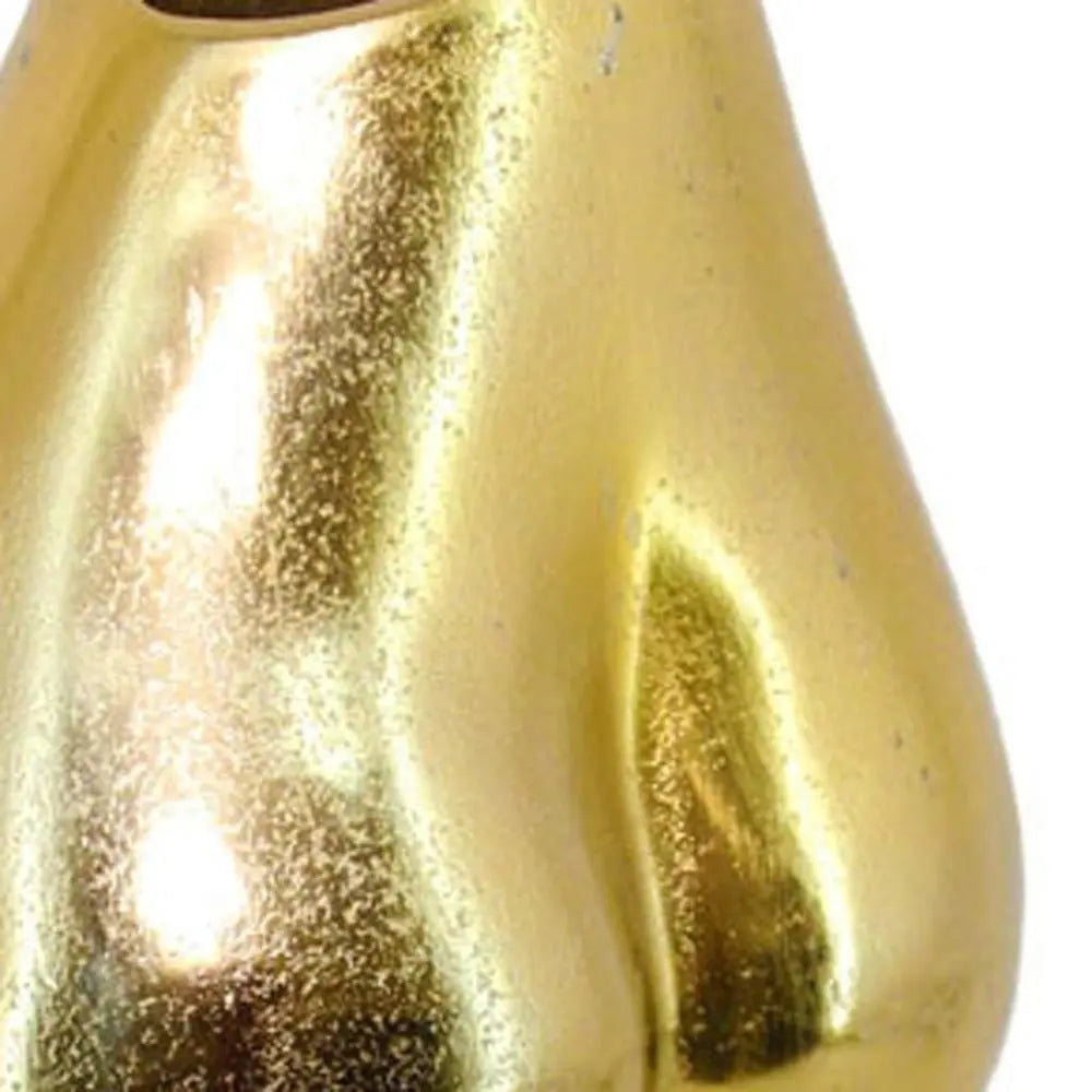 14" Gold Cast Aluminum Female Form Table Vase - NOBLE HOME INTERIORS