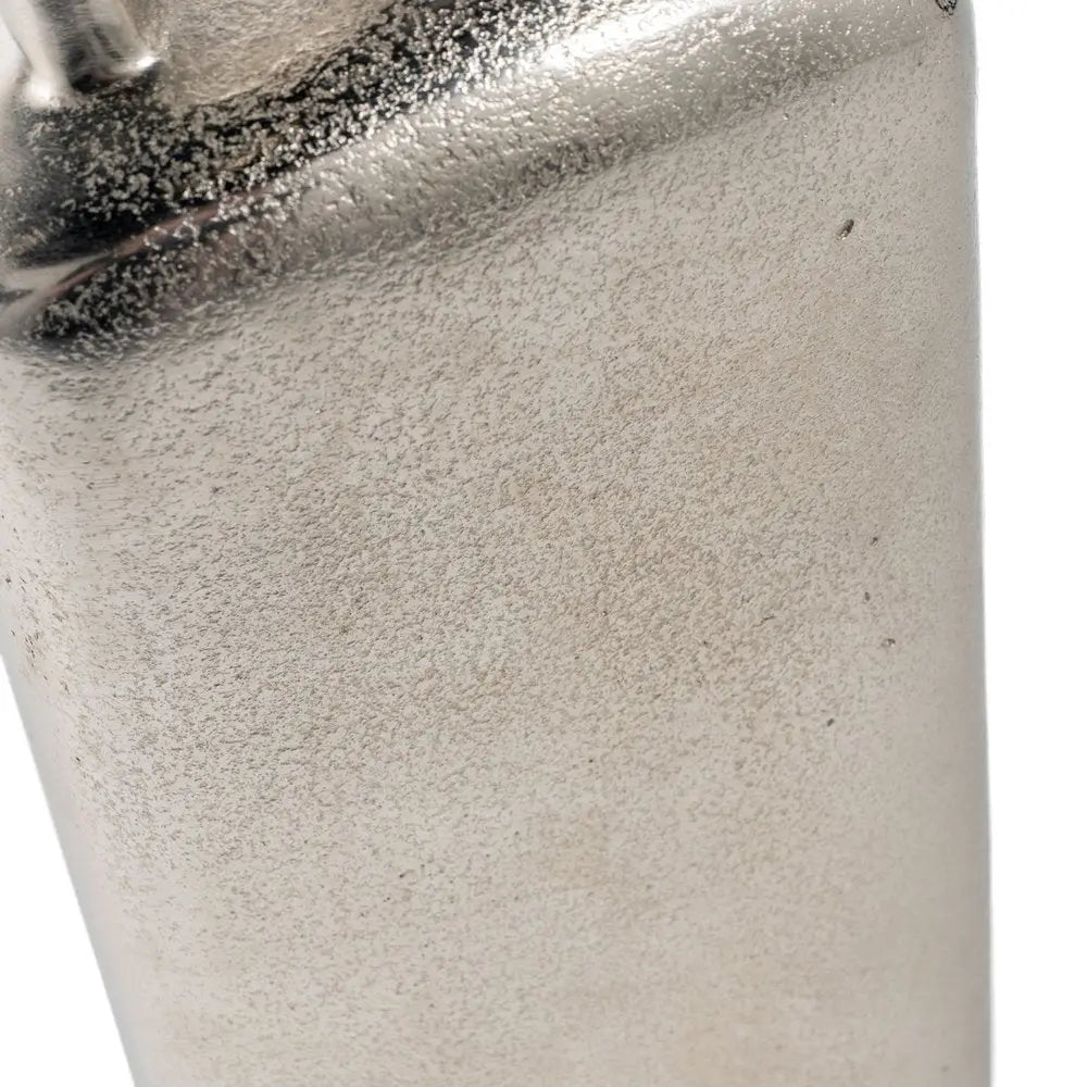 14" Silver Aluminum Jug Table Vase - NOBLE HOME INTERIORS