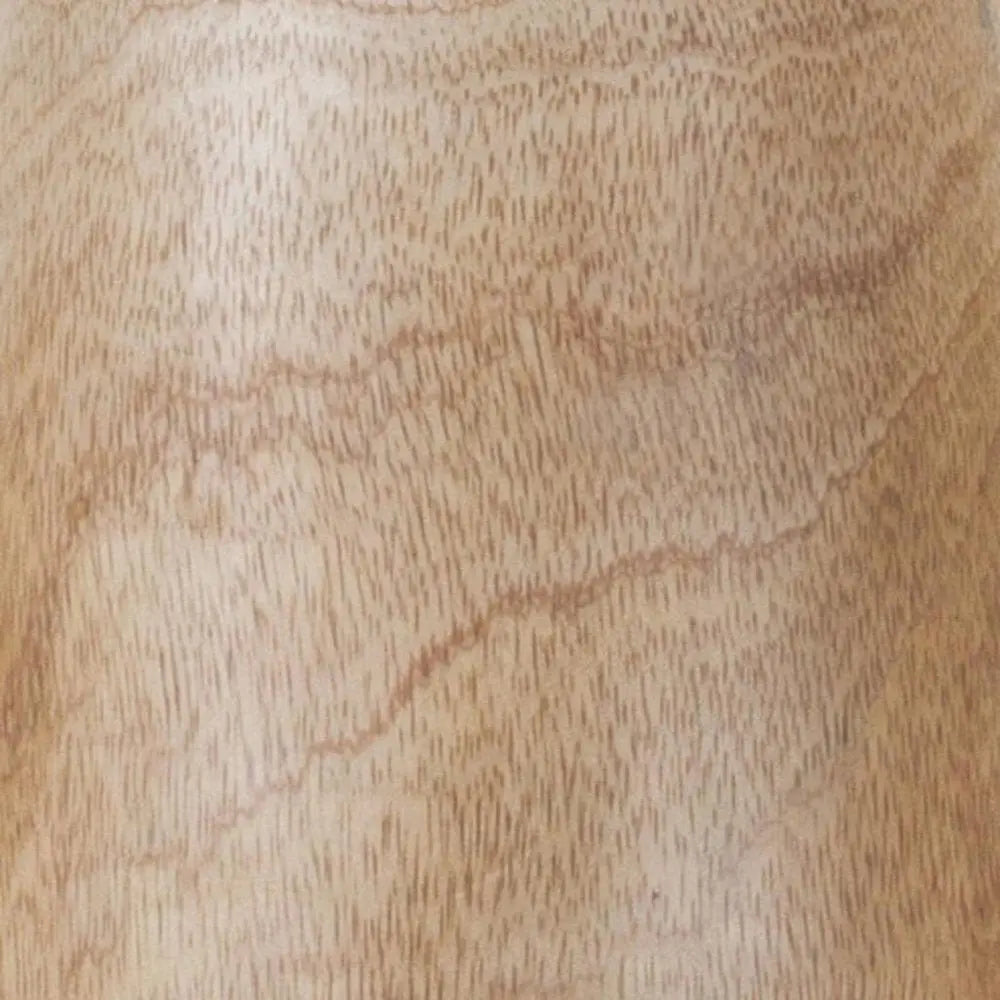 15" Brown Round Wood Floor Vase - NOBLE HOME INTERIORS