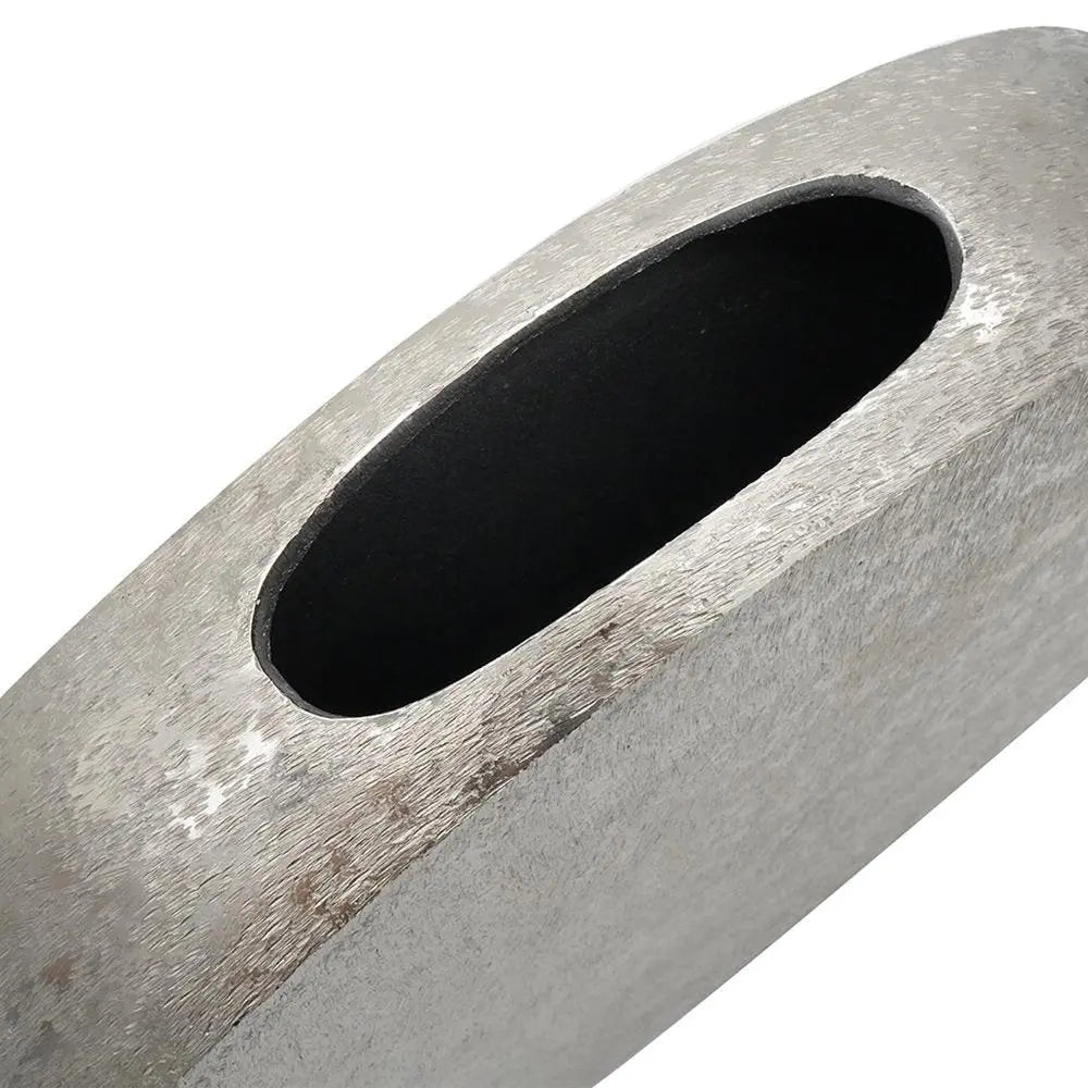 15" Silver Aluminum Round Disc Table Vase - NOBLE HOME INTERIORS