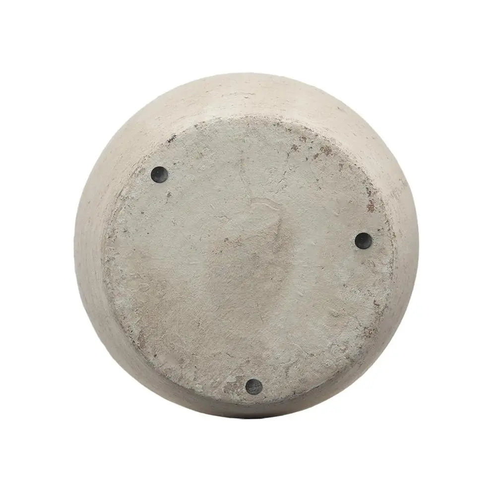 16" Beige and Bronze Terracotta Round Jug Vase - NOBLE HOME INTERIORS