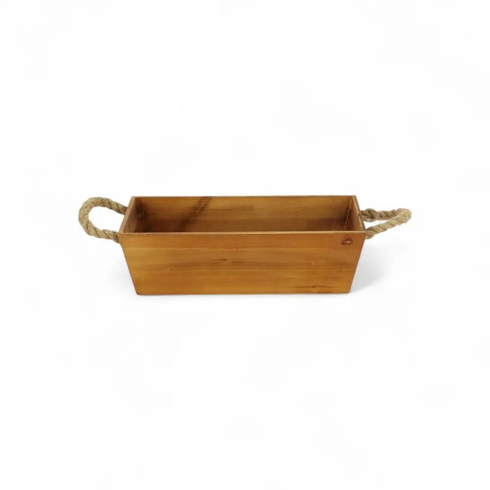 16" Brown Solid Wood And Metal Crate - NOBLE HOME INTERIORS