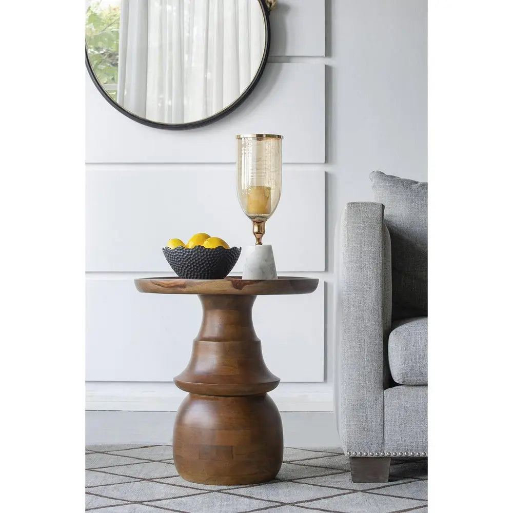 16" Gold And White Glass And Marble Table Vase - NOBLE HOME INTERIORS