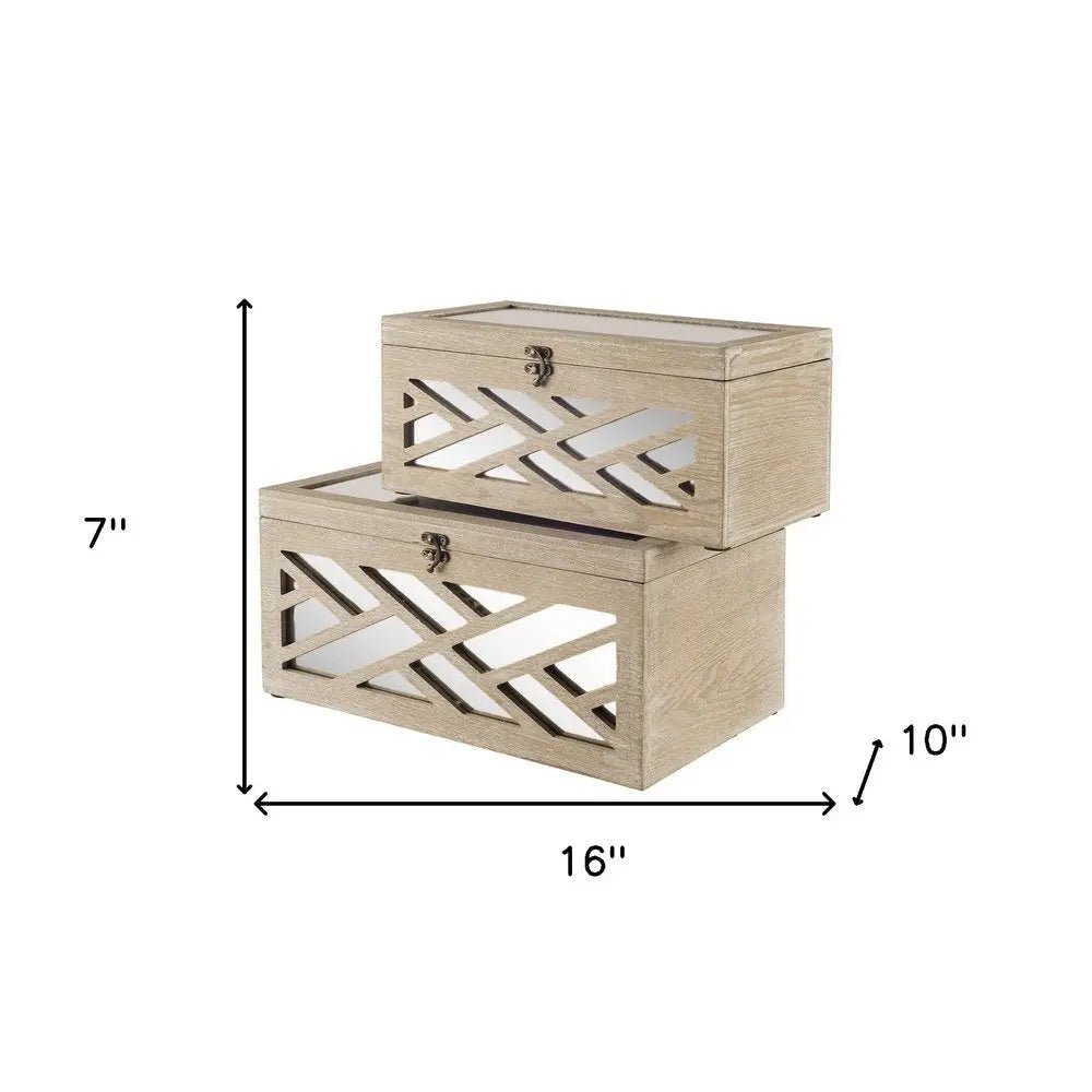 16" Off White Solid Wood Desk Organizer - NOBLE HOME INTERIORS