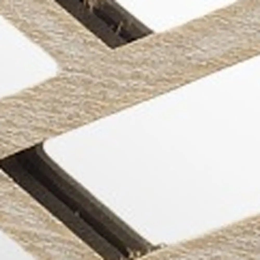 16" Off White Solid Wood Desk Organizer - NOBLE HOME INTERIORS