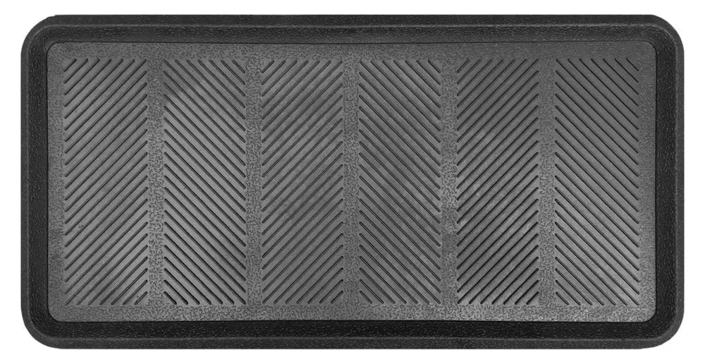 16" X 32" Black Rubber Outdoor Boot Tray - NOBLE HOME INTERIORS