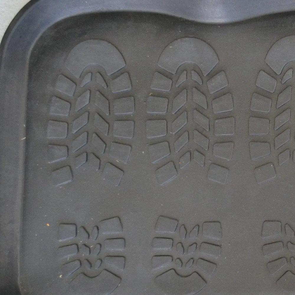 16" X 32" Black Rubber Outdoor Boot Tray - NOBLE HOME INTERIORS