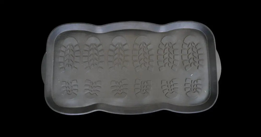 16" X 32" Black Rubber Outdoor Boot Tray - NOBLE HOME INTERIORS