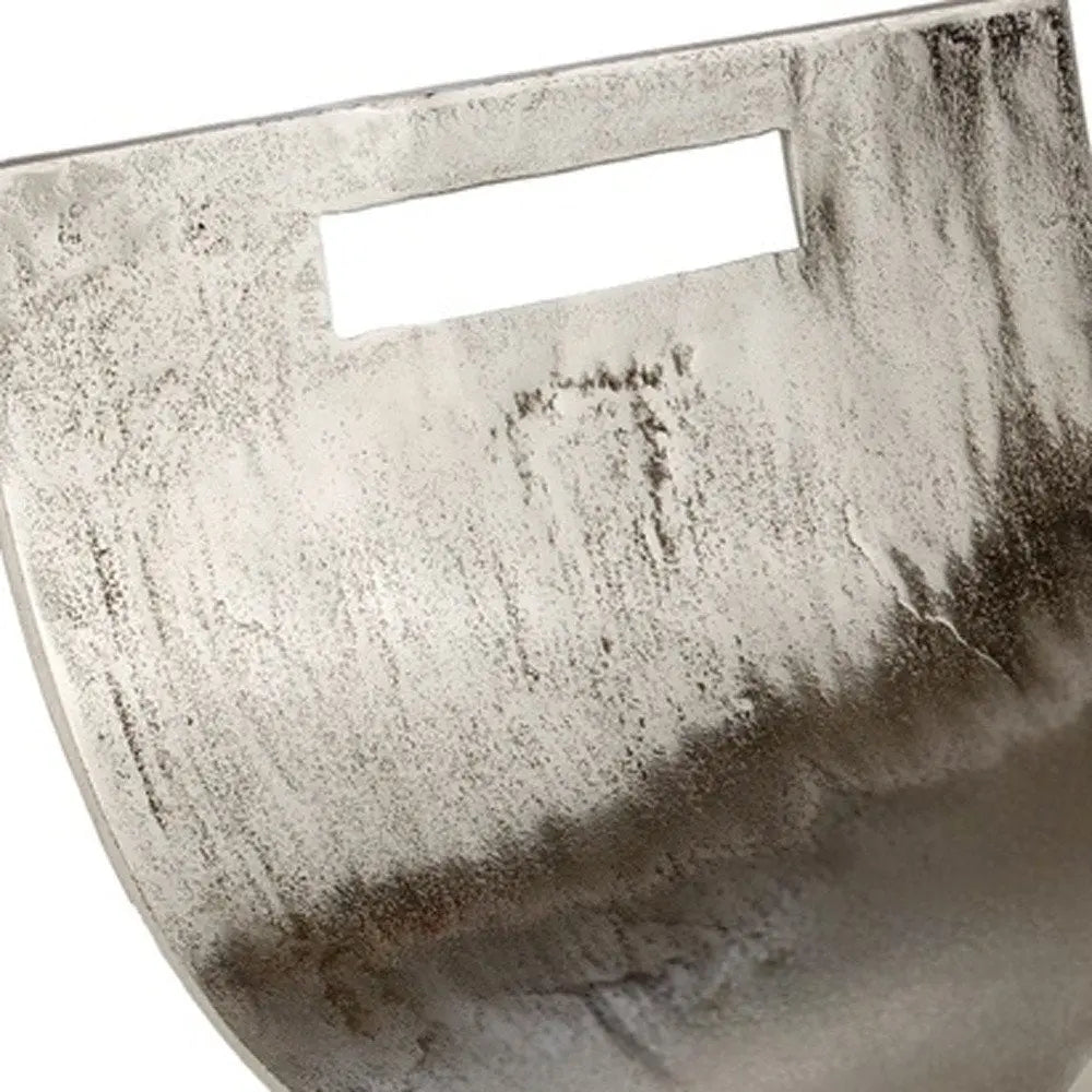 17" Brushed Silver Modern Magazine Basket - NOBLE HOME INTERIORS